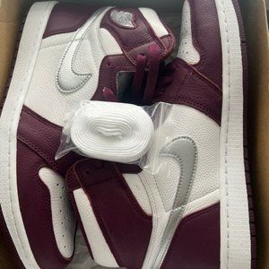 2021 Air Jordan 1 Retro High OG GS Bordeaux/White/Metallic Silver